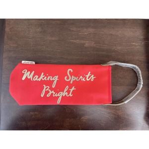 NWT Lilly Pulitzer Wine Bag Tote Ruby Red “Making Spirits Bright”